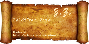 Zalányi Zita névjegykártya